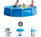 Paquete de piscina - intex - alrededor - 305x305x76 cm + accesorios cb77