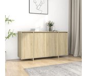 Aparador | aparador de comedor | armario de cocina de madera contrachapada roble sonoma 135x41x75 cm cfw14001