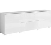 Mueble tv miami 413, blanco brillante, blanco, 180x62x35cm