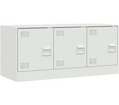Mueble para tv de acero blanco 99x39x44 cm
