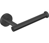 Portarrollos de papel higiénico, montaje en pared con tornillos, apto para baño, cocina, acero inoxidable negro.
