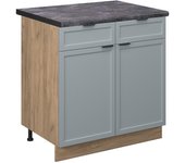 Vicco mueble bajo de cocina fame-line, azul claro-gris, 80 cm , et antracita