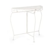 Mesa emily acero blanco consola 75x36x75
