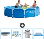 Paquete de piscina - intex - alrededor - 305x305x76 cm + accesorios cb1
