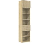 Armario estrecho madera ingeniería roble sonoma 50x42,5x225 cm