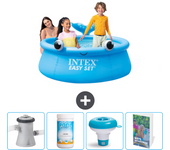 Paquete de piscina - intex - alrededor - 183x183x51 cm + accesorios cb120