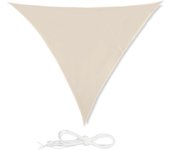 Relaxdays toldo vela triangular, impermeable, protección rayos uv, con cuerdas para tensar, 3x3x3m, beige