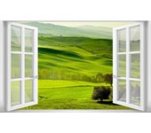 Cuadro ventana foto toscana val d' orcia - made in france - 80x50cm