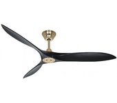 Ventilador de techo casafan eco airscrew 315253 152cm motor dc bajo consumo / latón pulido / aspas madera