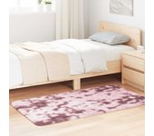 Alfombra peluda navarra rosa empolvado 80x150 cm