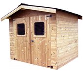 Caseta de jardín en madera thermowood 19mm 235x215 sin suelo - alta calidad