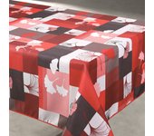 Mantel antimanchas estampado floral ginkgo