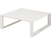 Hespéride - mesa de centro cuadrada de jardín allure avena 97 x 97 x 37cm en aluminio