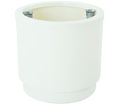 Plastiken 4138 - hidrojardinera redonda de riego automático. medida 38 cm 40l. blanco