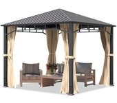 Cenador hardtop sunset superior champán, 3x3m