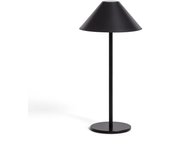 Ledkia lámpara de mesa led portátil para exterior con batería usb recargable kivuli negro