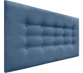 Dhome cabecero de tela acualine con 3 hileras de botones cabezal tapizado cama lujo (azul, 105cm)