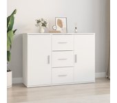 Aparador | aparador de comedor | armario de cocina de madera contrachapada blanca 91x29,5x65 cm cfw78237