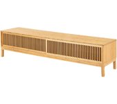 Mueble tv de bambú 160 x 40 x 38 cm natural 03_0007873