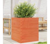 Jardinera cera marrón 60x60x68,5 cm madera maciza de pino