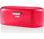 Retro bin panera de mesa para guardar pan, bollería, diseño vintage, bread bin, caja metal, swan, rojo, swka1014rn