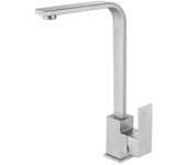 Grifo mezclador para lavabo de cocina, grifo monomando pintado cepillado para agua fría y caliente, grifo para fregadero cuadrado de acero inoxidable