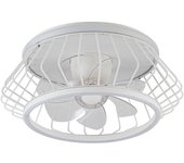 Ventilador de techo plafón led cobra blanco 50w 4800lm cct intensidad regulable con mando a distancia