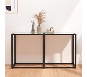 Maison exclusive - mesa consola vidrio templado blanco mármol 140x35x75,5cm
