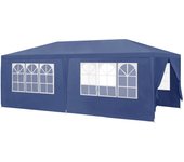 [casa.pro] carpa pabellón para jardín - 600 x 300 x 255cm - quiosco - gazebo - cenador de jardín - estructura de metal - azul oscuro