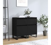 Aparador 2 piezas | aparador de comedor | armario de cocina madera de ingeniería negro 40x35x70 cm cfw57153