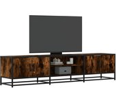 Mueble tv roble ahumado 180x35x41 cm madera contrachapada