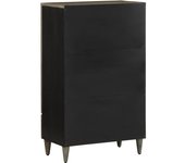 Aparador alto | aparador de comedor | armario de cocina madera maciza de mango 60x33x110 cm cfw58474