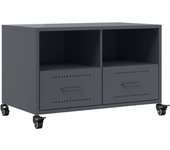 Mueble para tv | mueble de salón acero laminado en frío antracita 68x39x43,5 cm cfw89543