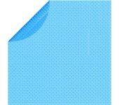 Cubierta solar de piscina de pe redonda y flotante 381 cm azul cfw37549