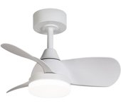Ventilador de techo led byan mini blanco 18w 2000lm cct intensidad regulable con mando a distancia