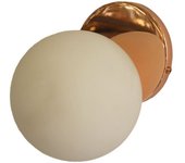 Aplique lado cobre tulipa blanca opal mate