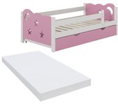 Vitalispa cama infantil jessica, rosa, 70x140 cm con cajón, sin colchón
