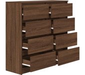 Aparador | aparador de comedor | armario de cocina roble marrón 100x35x99 cm madera de ingeniería cfw24114