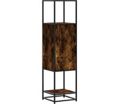 Aparador alto | aparador de comedor | armario de cocina madera de ingeniería y metal 35,5x35x139 cm cfw168019