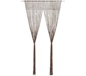 Vidaxl cortina de macramé algodón gris taupé 140x240 cm