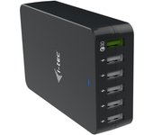 I-tec charger6p52w cargador de dispositivo móvil universal negro corriente alterna carga rápida interior