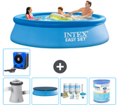Paquete de piscina - intex - alrededor - 305x305x76 cm + accesorios a918