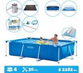 Paquete de piscina - intex - rectángulo - 260x160x65 cm + accesorios cb97