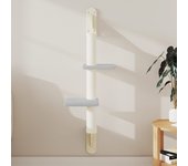 Rascador para gatos de pared con rascador gris claro 108 cm