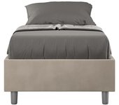 Cama indivudual sin somier acolchada sin cabecero 90x200 microfibra arena azelia