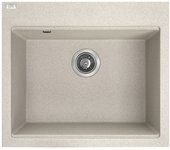 Fregadero de cocina de granito beige - tau - 50 x 57 cm, 1 cubeta