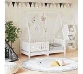 Maison exclusive - estructura de cama para niños madera de pino blanco 70x140 cm