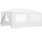 Carpa pabellón para jardín wedau metal 600 x 300 x 255 cm blanco [casa.pro]