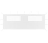 Maison exclusive - pared lateral de cenador con ventanas blanco 6x2 m