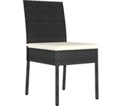 2 piezas sillas de comedor de jardín | silla de exterior | sillon jardín ratán sintético negro cfw599607
